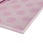 Personalisierte Pink Polka Dots Cutting Board Schneidebrett (Ecke)