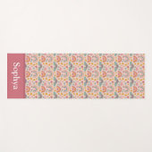 Personalisierte Pink Regenbogen Name Yogamatte (Vorderseite (Horizontal))