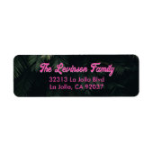 Personalisierte Pink-Rücksendeadresse (Vorne)