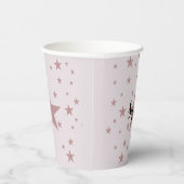 Personalisierte Pink Star Paper Cups Pappbecher (Rechts)