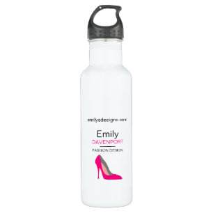 Personalisierte Pink Stiletto High Heel Shoel Chic Trinkflasche