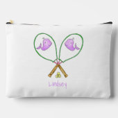 Personalisierte Pink Tennis Rackets mit Whale Cove Zubehörtasche (Vorderseite)