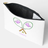 Personalisierte Pink Tennis Rackets mit Whale Cove Zubehörtasche (Offen)