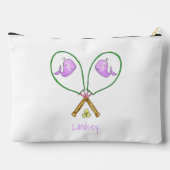 Personalisierte Pink Tennis Rackets mit Whale Cove Zubehörtasche (Rückseite)