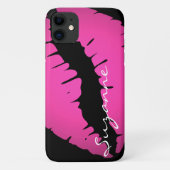 Personalisierte pinke Lippen drucken Case-Mate iPhone Hülle (Rückseite)
