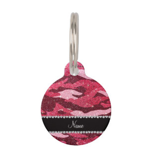 Personalisierte pinkfarbene rosa tiernamensmarke