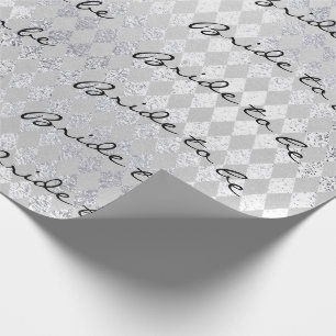 Personalisierte Pinselbrille zum silbernen Diamant Geschenkpapier