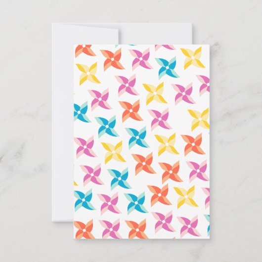 Personalisierte Pinwheel Notecards Dankeskarte (Rückseite)