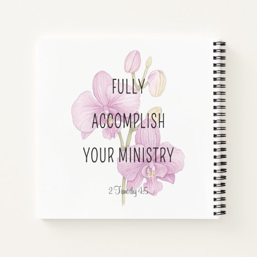 Personalisierte Pioneer-Schulhefte mit Orchideen Notizblock (Rückseite)