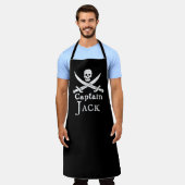 Personalisierte Pirate Captain All-Over Print Schü Schürze (Getragen)