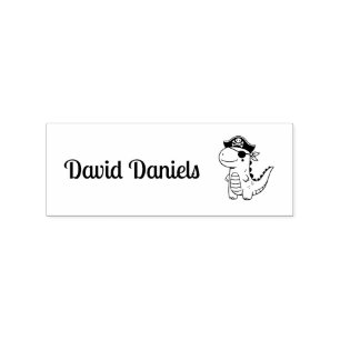 Personalisierte Pirate Dinosaur Gummistempel