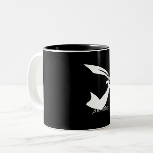 Personalisierte Piraten-Flaggen-Arm-und Zweifarbige Tasse (Vorderseite Links)