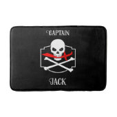 Personalisierte Piratenflagge (Cutlass) Badematte (Vorderseite)