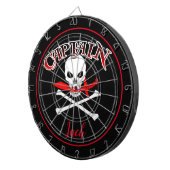 Personalisierte Piratenflagge (Cutlass) Dartscheibe (Vorderseite rechts)