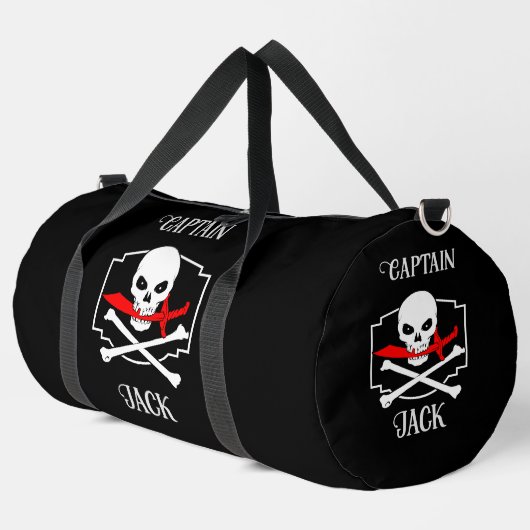 Personalisierte Piratenflagge (Cutlass) Duffle Bag (Linke Ecke)