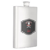 Personalisierte Piratenflagge (Cutlass) Flachmann (Rechts)