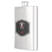 Personalisierte Piratenflagge (Cutlass) Flachmann (Links)