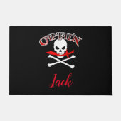 Personalisierte Piratenflagge (Cutlass) Fußmatte (Vorderseite)