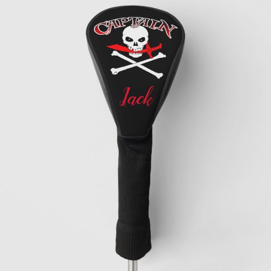 Personalisierte Piratenflagge (Cutlass) Golf Headcover (Vorderseite)