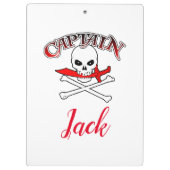 Personalisierte Piratenflagge (Cutlass)  Klemmbrett (Rückseite)