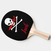 Personalisierte Piratenflagge (Cutlass)Ping Pong P Tischtennis Schläger (Seitenansicht)