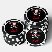 Personalisierte Piratenflagge (Cutlass) Pokerchips (Stapel)