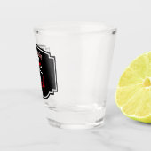 Personalisierte Piratenflagge (Cutlass) Schnapsglas (Rechts)