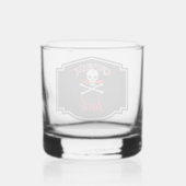 Personalisierte Piratenflagge (Cutlass) Whiskyglas (Rückseite)