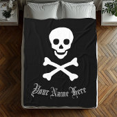 Personalisierte Piratenflagge Pirate, benutzerdefi Fleecedecke