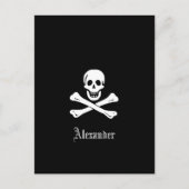 Personalisierte Piratenflagge Postkarte (Vorderseite)