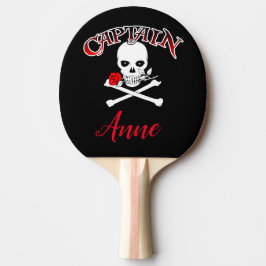 Personalisierte Piratenflagge (Rose) Ping Pong Pad Tischtennis Schläger