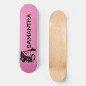 Personalisierte Piratenfrau Skateboard (Vorderseite)