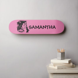Personalisierte Piratenfrau Skateboard