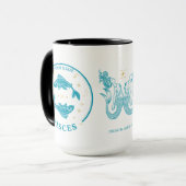 Personalisierte Pisces Zodiac 15 oz Kaffee Tasse (Vorderseite Links)