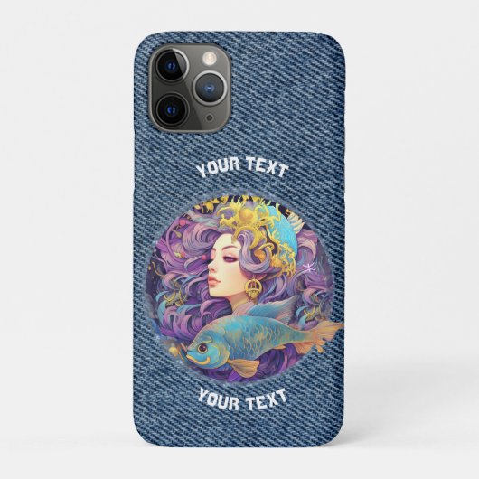 PERSONALISIERTE PISCES ZODIAC SIGN Case-Mate iPhone HÜLLE (Rückseite)