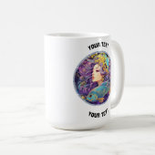 PERSONALISIERTE PISCES ZODIAC SIGN KAFFEETASSE (VorderseiteRechts)