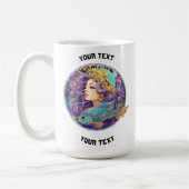 PERSONALISIERTE PISCES ZODIAC SIGN KAFFEETASSE (Links)