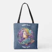 PERSONALISIERTE PISCES ZODIAC SIGN TASCHE (Rückseite)