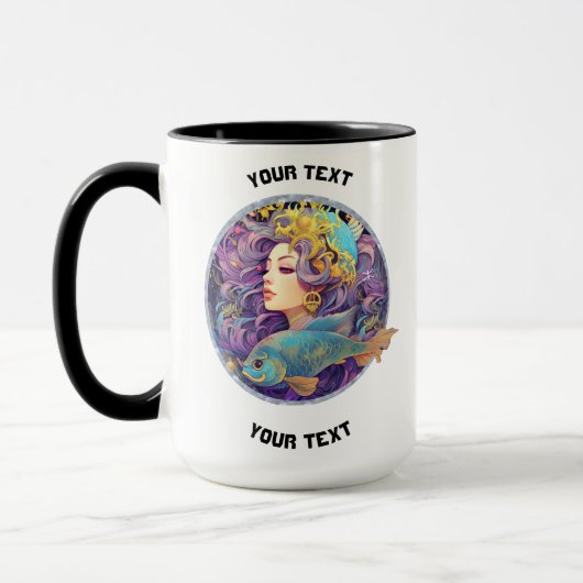 PERSONALISIERTE PISCES ZODIAC SIGN TASSE (Links)