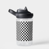 Personalisierte Pit-Crew-Schachbrettflagge Trinkflasche (rechts)