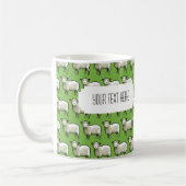 Personalisierte Pixel-Sheep-Tasse Kaffeetasse (Links)