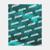 Personalisierte Pixelmuster Boys Fleece Blanket (Vorderseite)