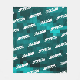 Personalisierte Pixelmuster Boys Fleece Blanket
