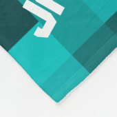 Personalisierte Pixelmuster Boys Fleece Blanket (Ecke)