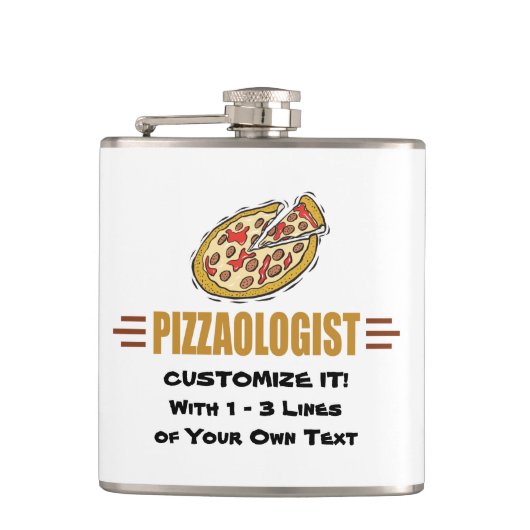 Personalisierte Pizza Flachmann (Vorderseite)