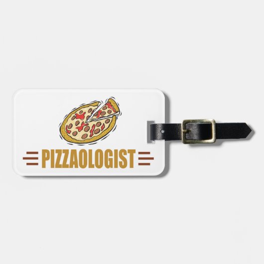 Personalisierte Pizza Gepäckanhänger (Vorderseite horizontal)
