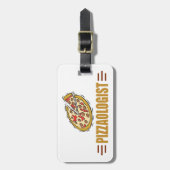 Personalisierte Pizza Gepäckanhänger (Vorderseite vertikal)