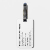 Personalisierte Pizza Gepäckanhänger (Rückseite vertikal)