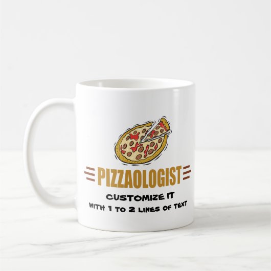 Personalisierte Pizza Kaffeetasse (Links)