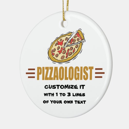 Personalisierte Pizza Keramikornament (Links)